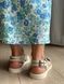 Сандалі молочного кольору шкіряні з регульованими ремінцями 653-11 фото 5